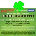 Free Baja Fresh Burrito w/Drink Purchase