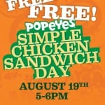 Free Popeyes Chicken Sandwich Aug. 19