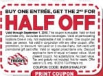 Buy One, Get One Half Off at TGIFriday's