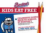 Kids Eat Free at Boston's