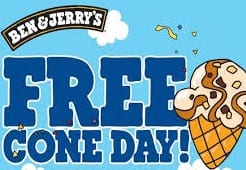 Free Cone Day Ben and Jerrys