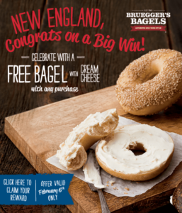 brueggers bagels super bowl offer