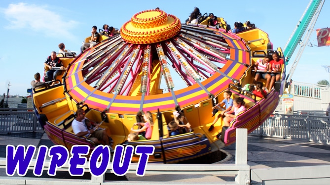 Amusement Park Dallas | WipeOut | Image Credit: Prairie Playground Website