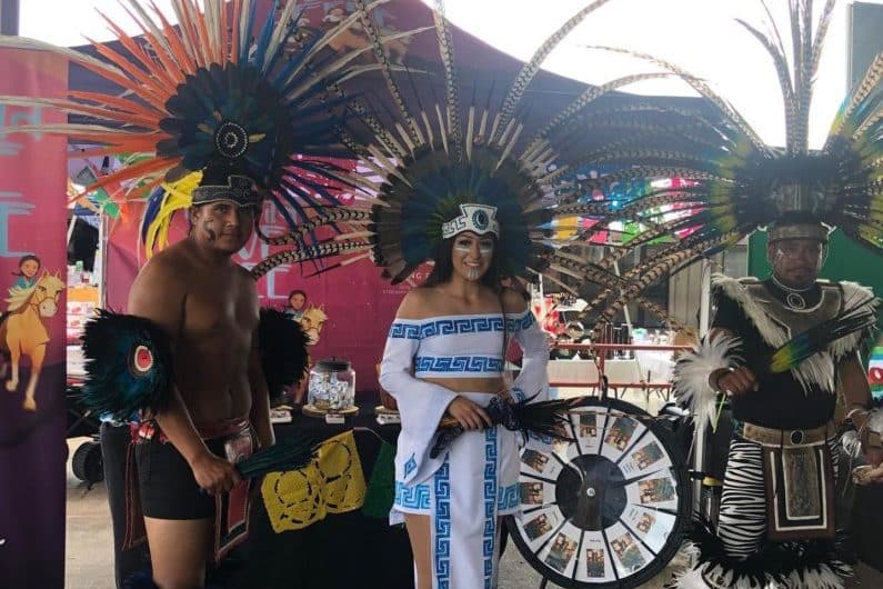 Aztec Dancers at Traders Village Fiestas Patrias