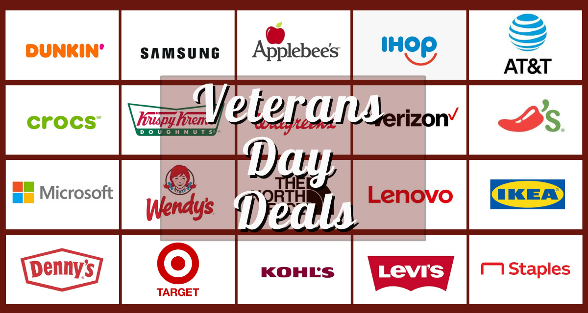 Best Veterans Day Deals 2023 – Verified Discounts and Specials from Over 50 Restaurants and 80 Retail Stores Near You!